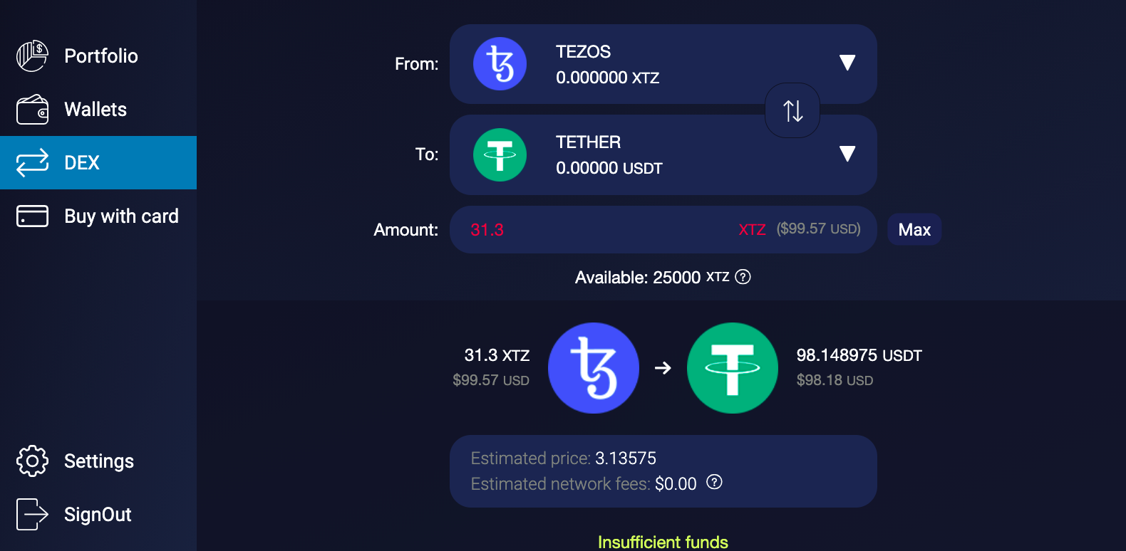 Combined with the USDT buying fee, we eventually have to pay 2.1%