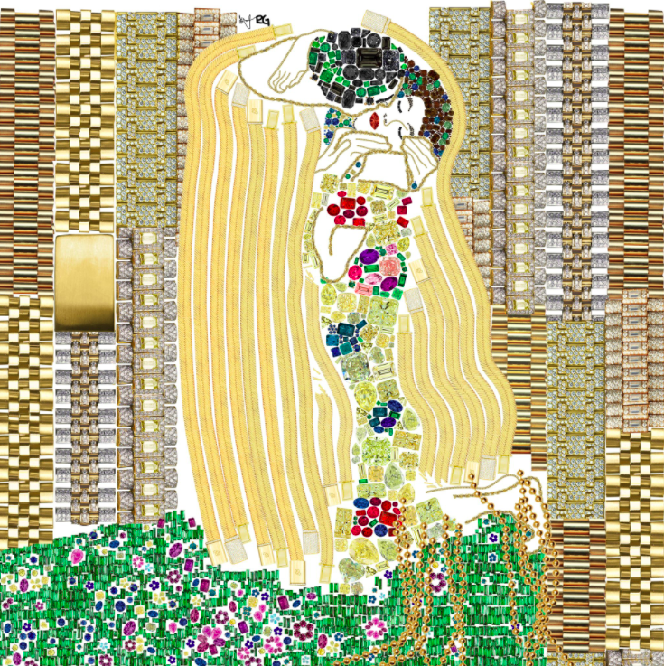 Klimt out of real gold